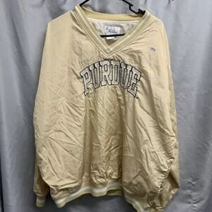 Vintage Purdue WindBreaker Adult Large Brown Long Sleeve Embroidered Tonix Mens